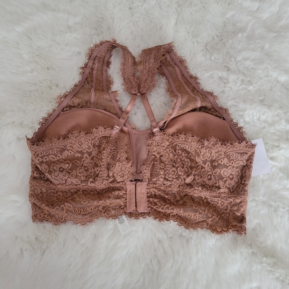 💐AERIE EYELASH LACE PADDED PLUNGE BRALETTE SIZE L - Picture 9 of 9